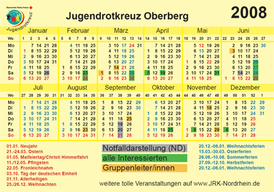 Taschenkalender hinten